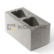 Блоки строительные Стеновой двухпустотный блок (Керамзитобетонный) 390х190х188 пустотелые фото
