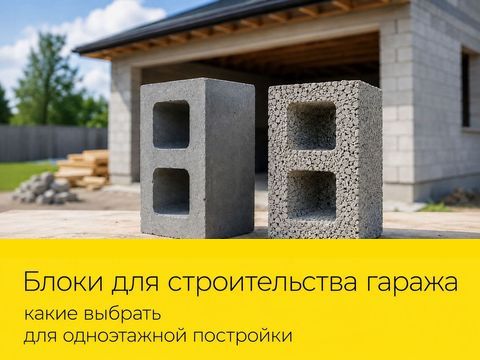 Блоки для гаража пустотелые и полнотелые