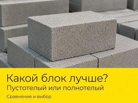 Какой бетонный блок лучше пустотелый или полнотелый